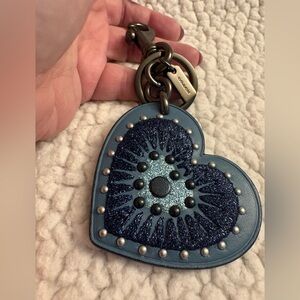 Coach Heart Applique Bag Charm by
